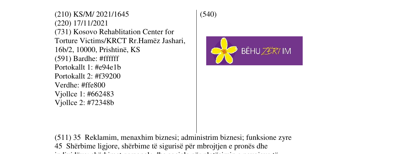 Zëri i markës Markë figurative në buletin