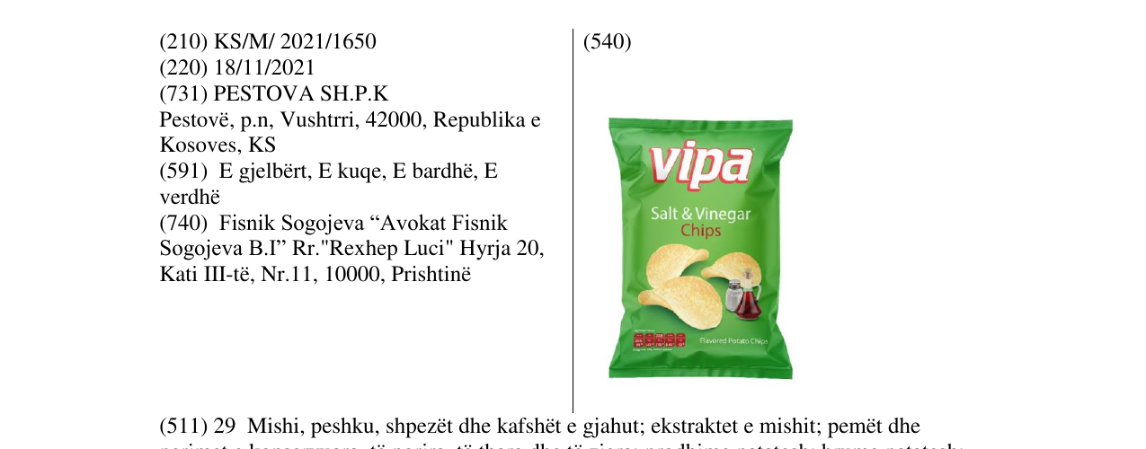 Zëri i markës Markë figurative në buletin