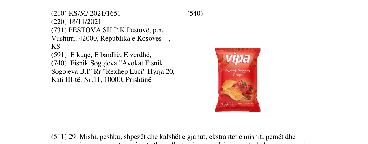 Zëri i markës Markë figurative në buletin