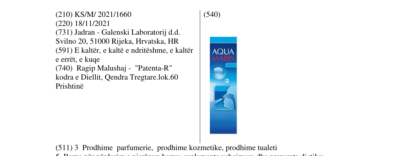 Zëri i markës Markë figurative në buletin