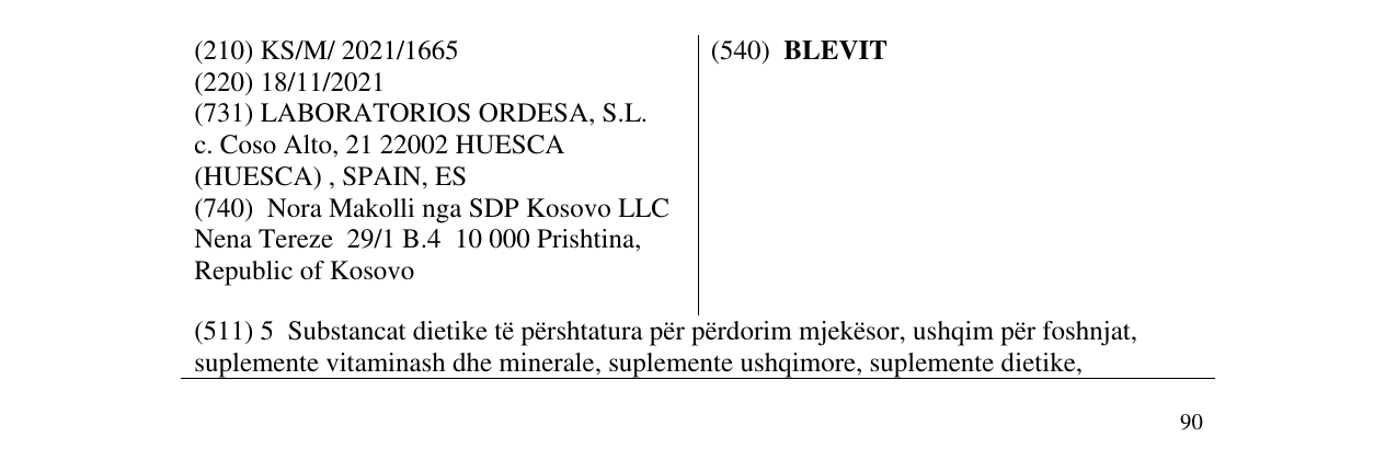 Zëri i markës BLEVIT në buletin