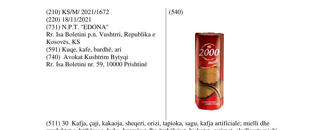 Zëri i markës Markë figurative në buletin