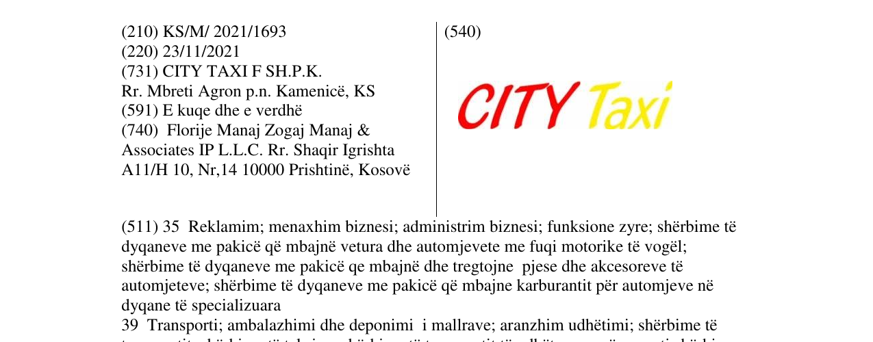 Zëri i markës Markë figurative në buletin