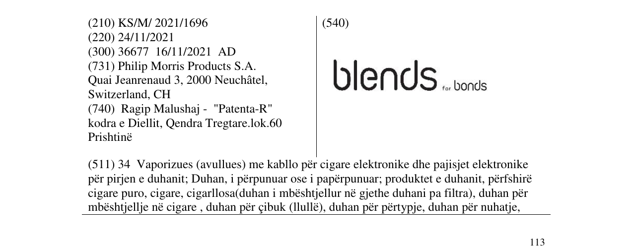 Zëri i markës Markë figurative në buletin
