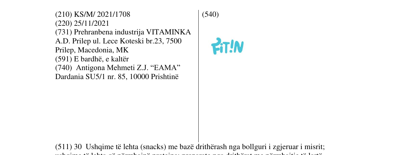 Zëri i markës Markë figurative në buletin