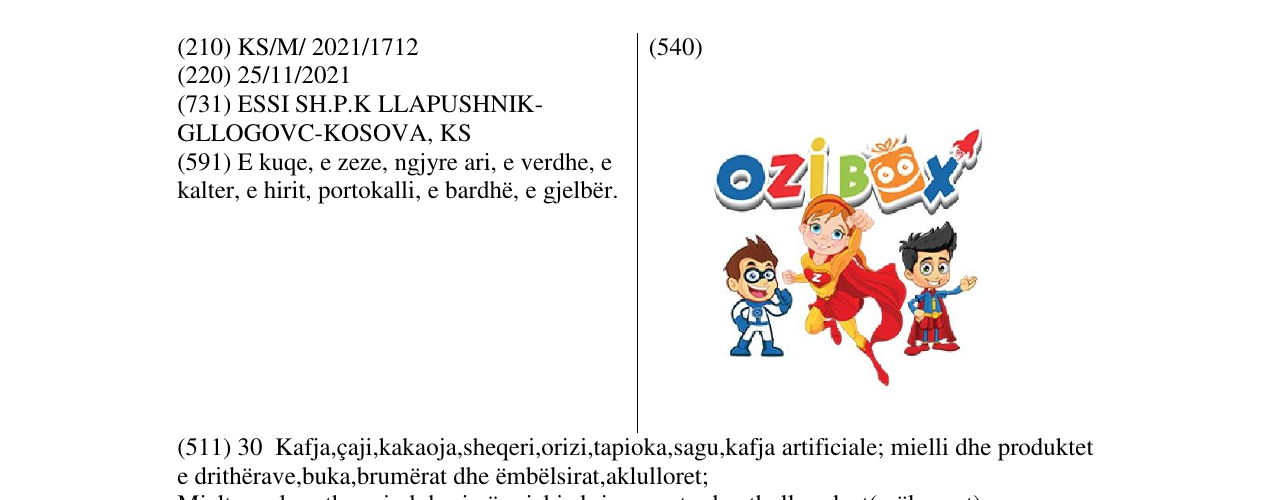 Zëri i markës Markë figurative në buletin