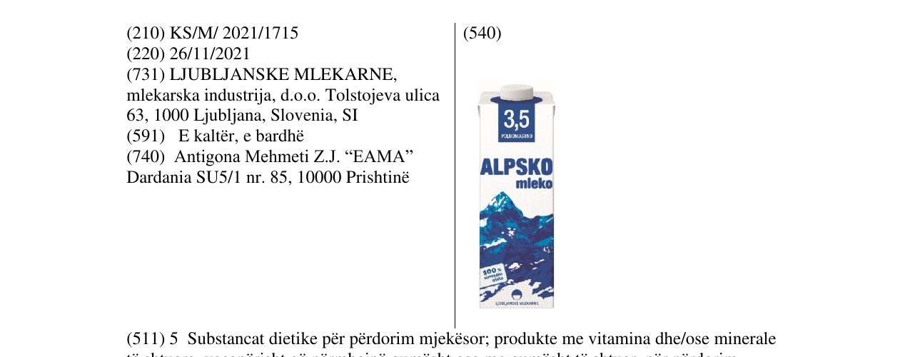 Zëri i markës Markë figurative në buletin