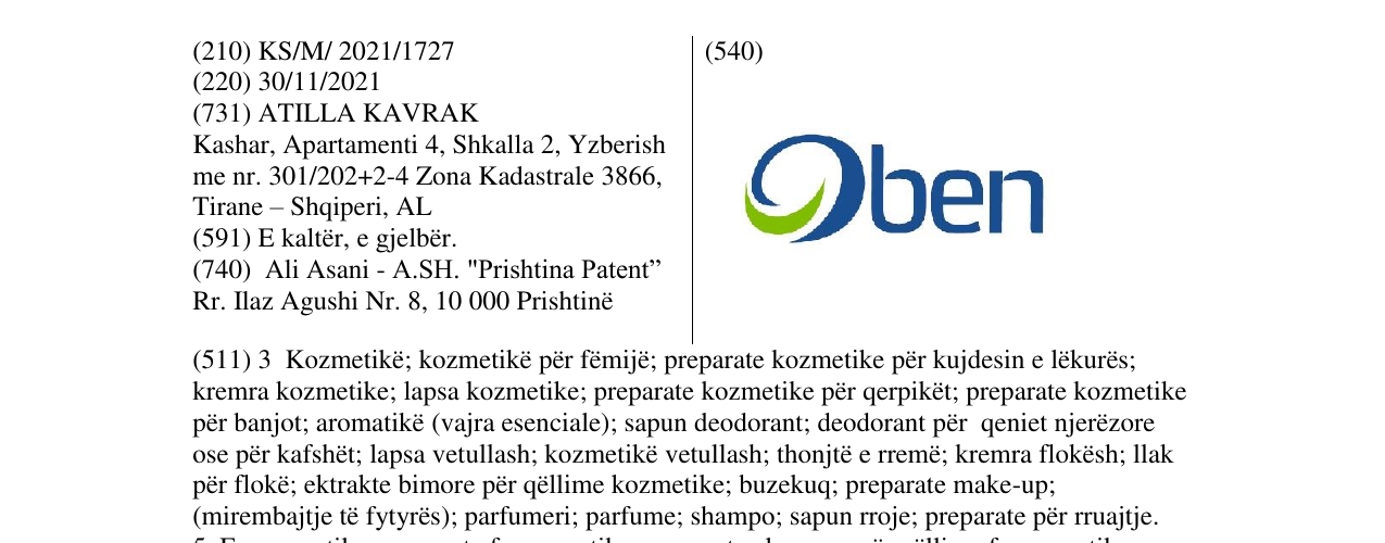 Zëri i markës Markë figurative në buletin