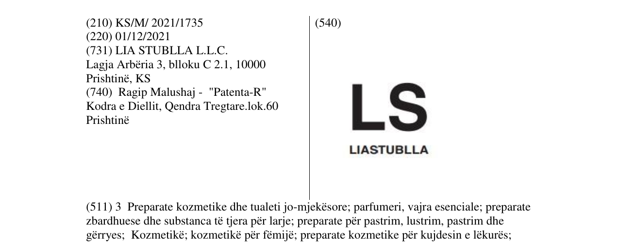Zëri i markës LIA STUBLLA në buletin