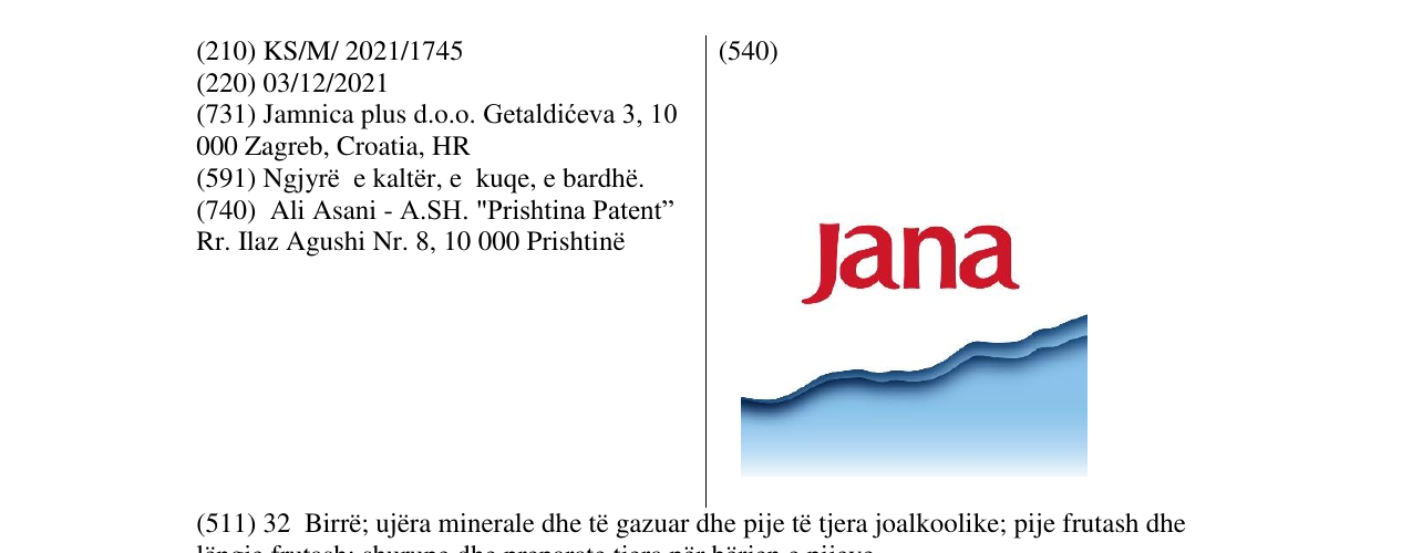 Zëri i markës jana në buletin