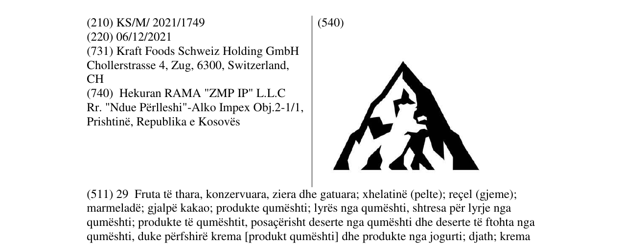 Zëri i markës Markë figurative në buletin