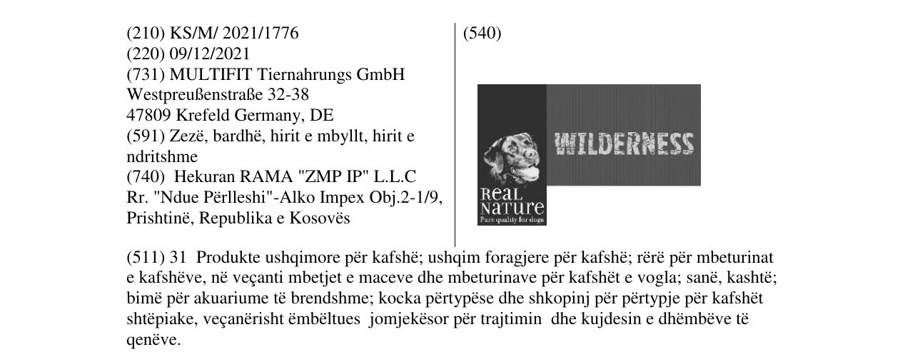 Zëri i markës Markë figurative në buletin