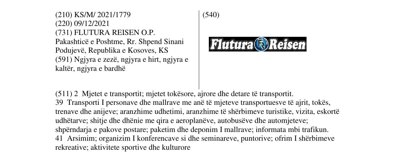 Zëri i markës Markë figurative në buletin