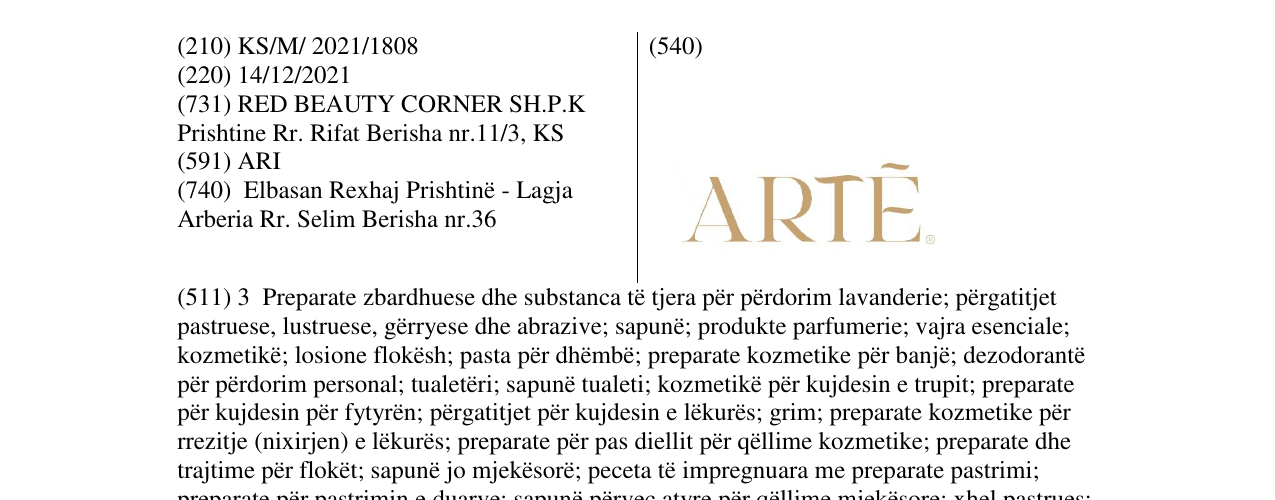 Zëri i markës Markë figurative në buletin