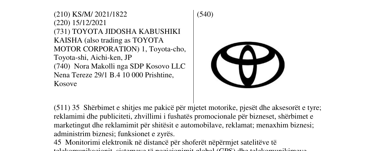 Zëri i markës Markë figurative në buletin