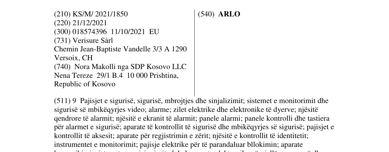 Zëri i markës ARLO në buletin