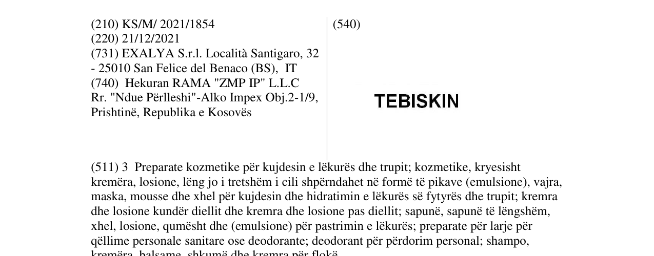 Zëri i markës Markë figurative në buletin