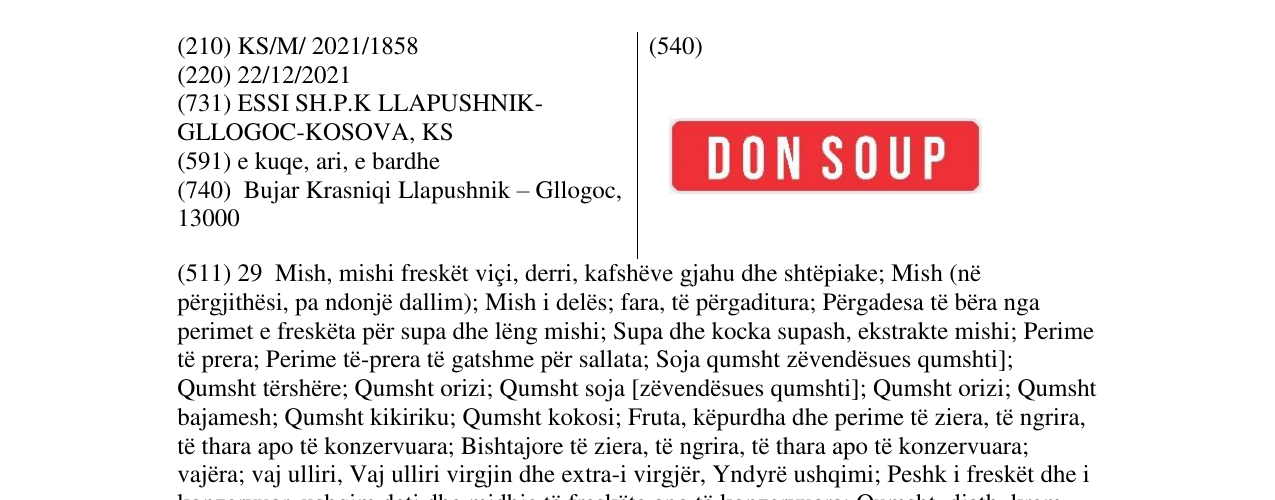 Zëri i markës Markë figurative në buletin