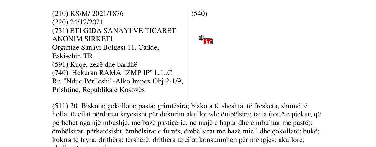 Zëri i markës ETi në buletin