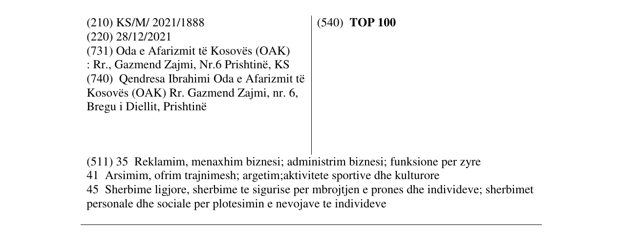 Zëri i markës TOP 100 në buletin