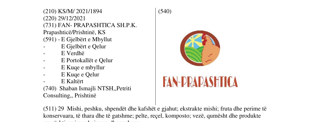 Zëri i markës Markë figurative në buletin