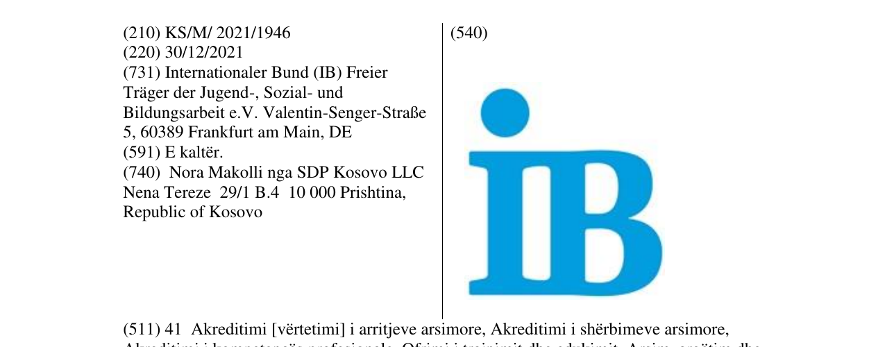 Zëri i markës Markë figurative në buletin