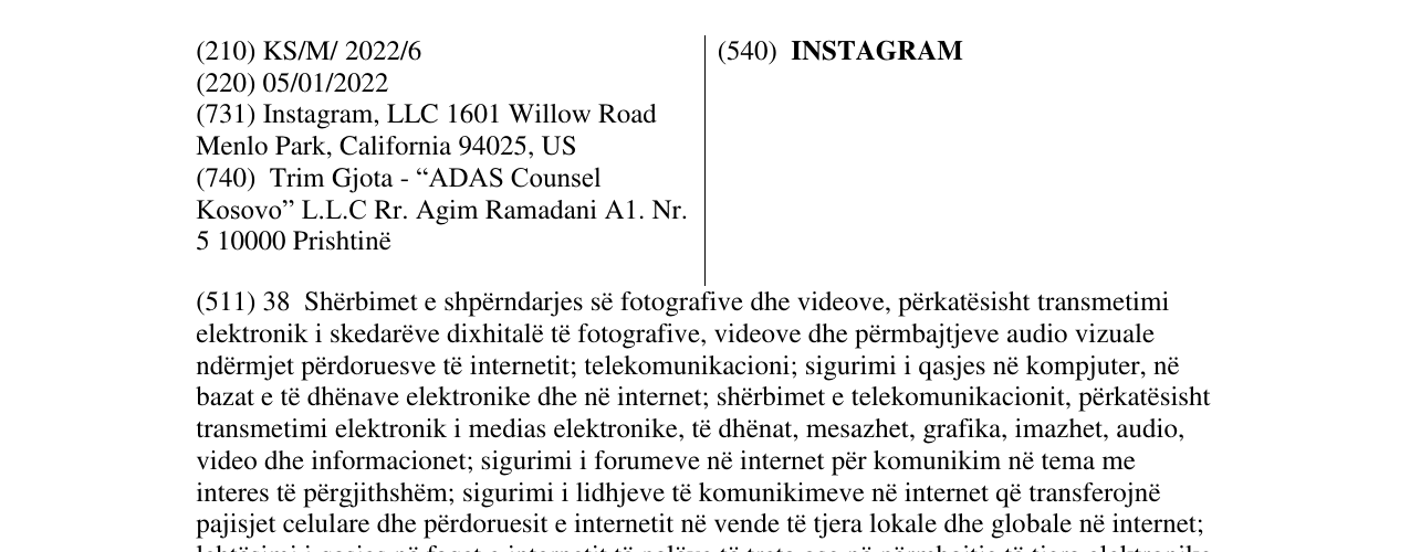 Zëri i markës INSTAGRAM në buletin