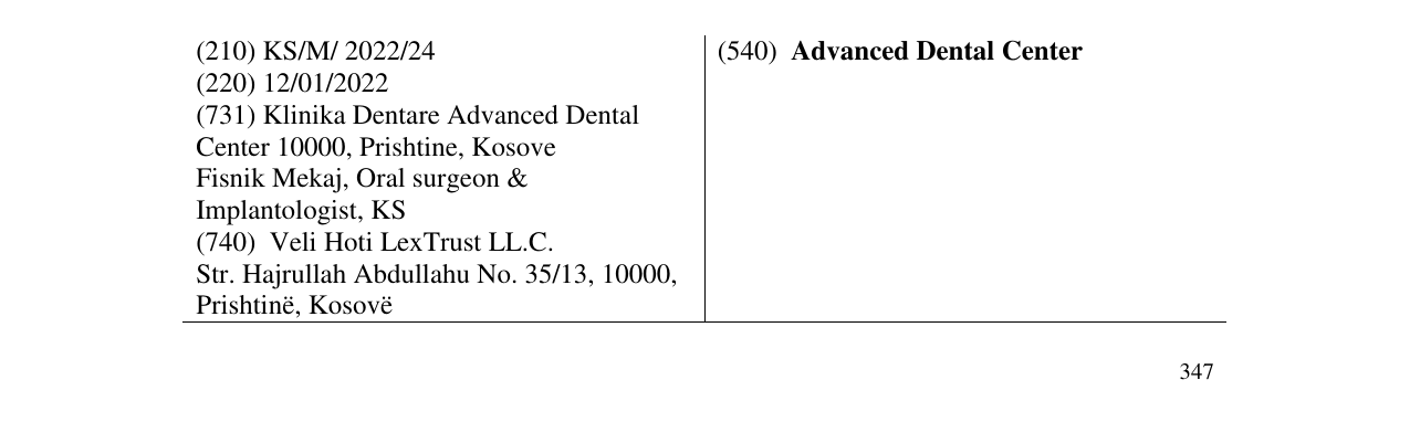 Zëri i markës Advanced Dental Center në buletin