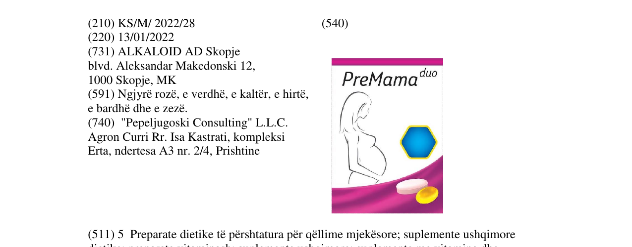 Zëri i markës Pre Mama duo në buletin