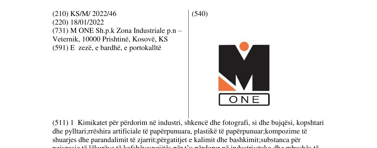Zëri i markës M one në buletin