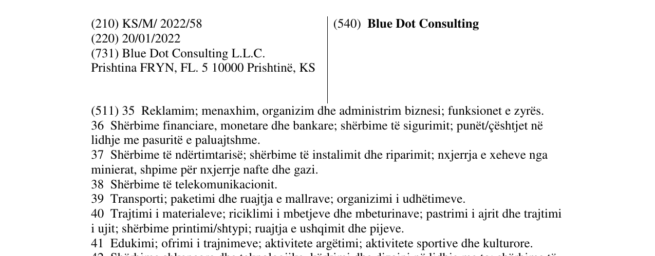 Zëri i markës Blue Dot Consulting në buletin