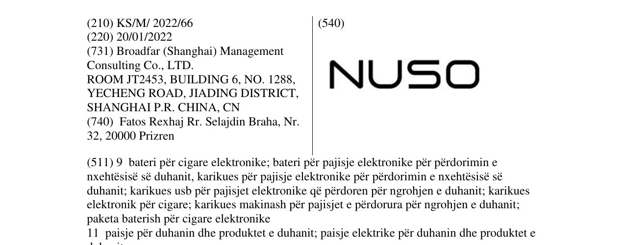 Zëri i markës NUSO në buletin
