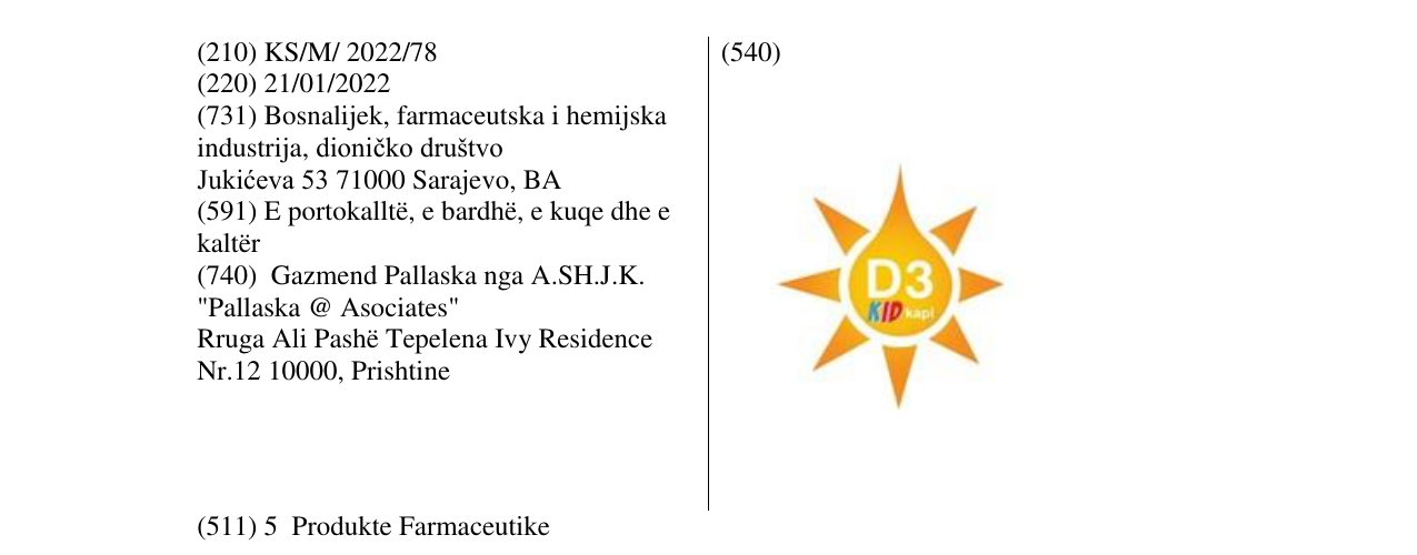 Zëri i markës D3 në buletin