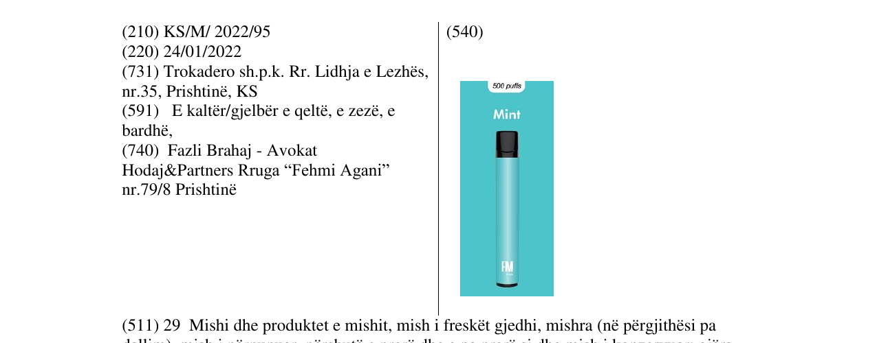 Zëri i markës Mint FM në buletin