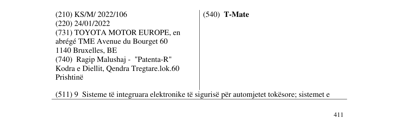 Zëri i markës T-Mate në buletin