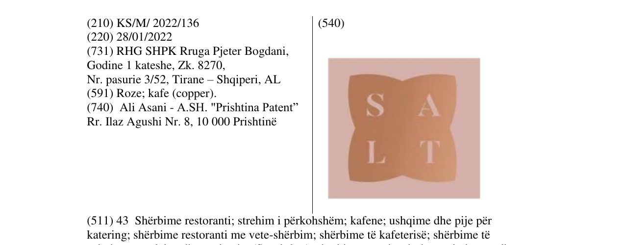 Zëri i markës SALT në buletin