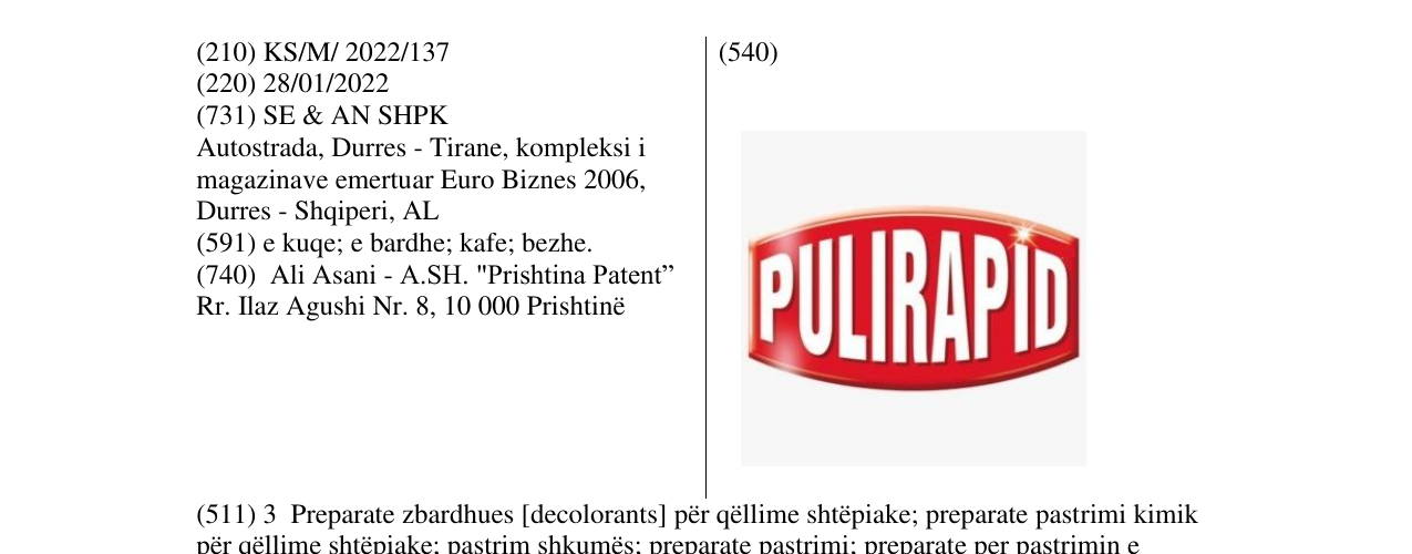Zëri i markës Markë figurative në buletin