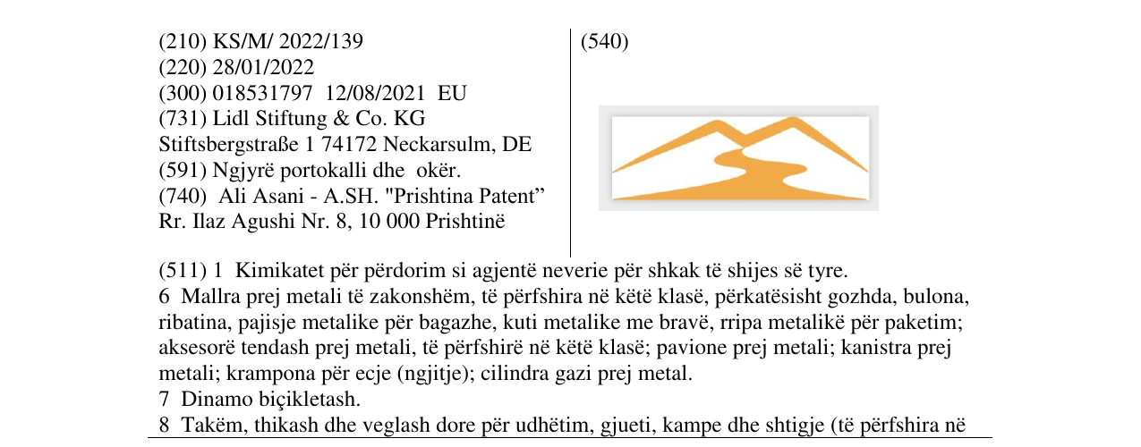 Zëri i markës Markë figurative në buletin