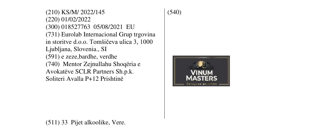 Zëri i markës vinum masters në buletin