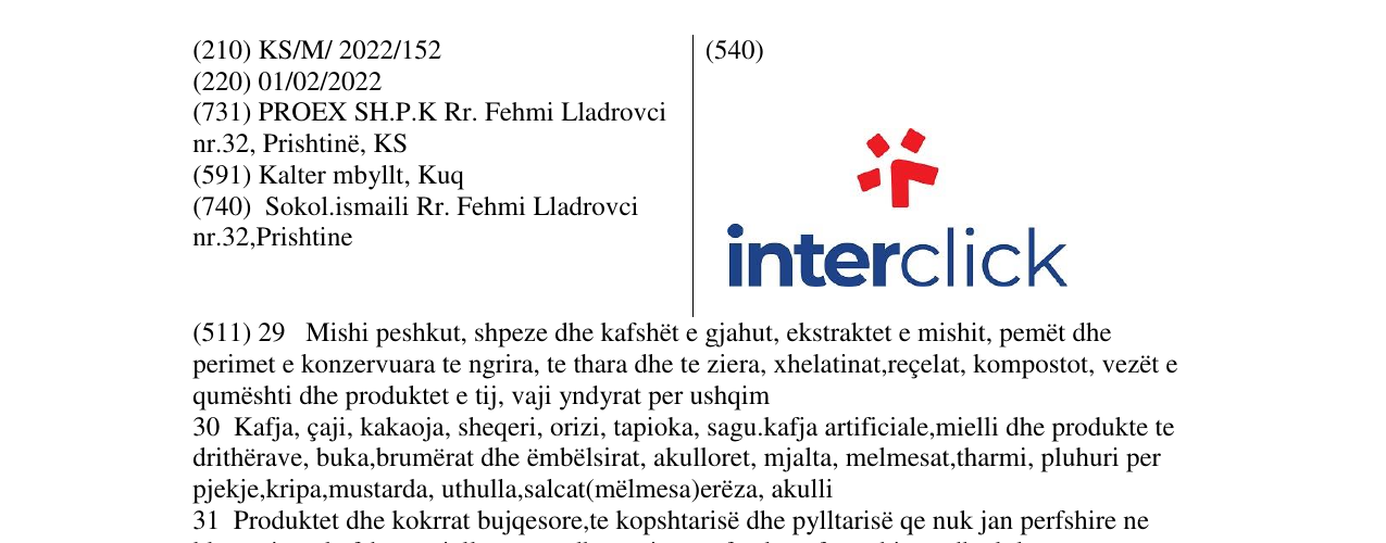 Zëri i markës interclick në buletin