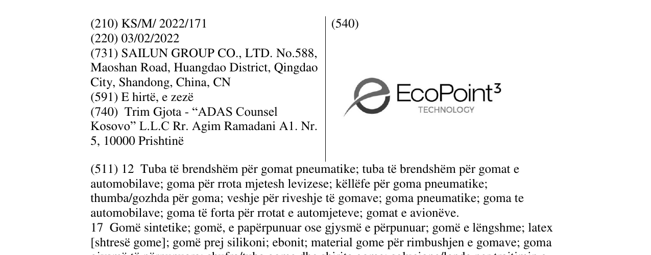 Zëri i markës Eco Point3 në buletin
