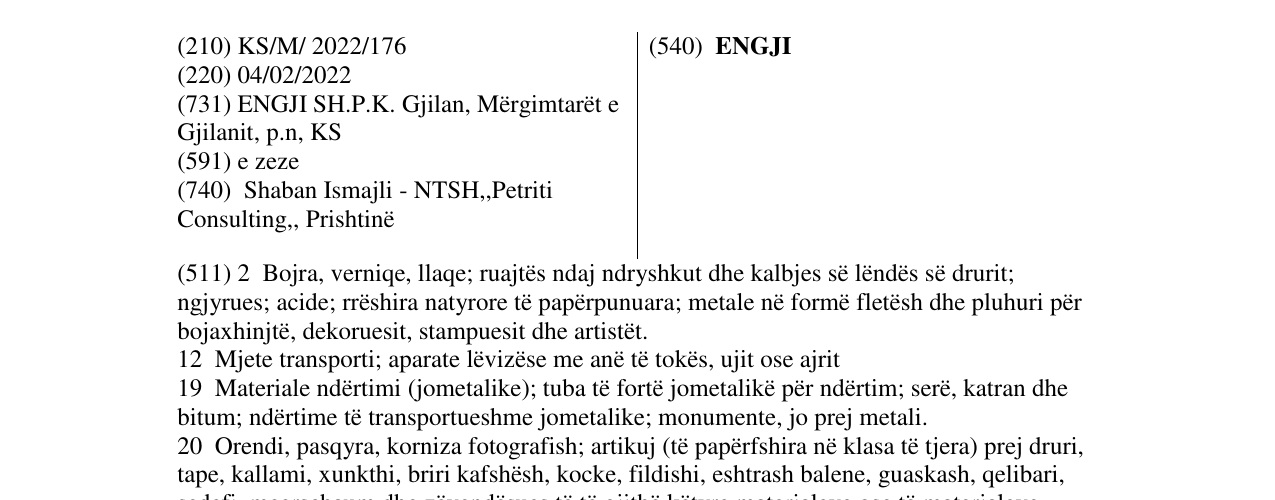 Zëri i markës ENGJI në buletin