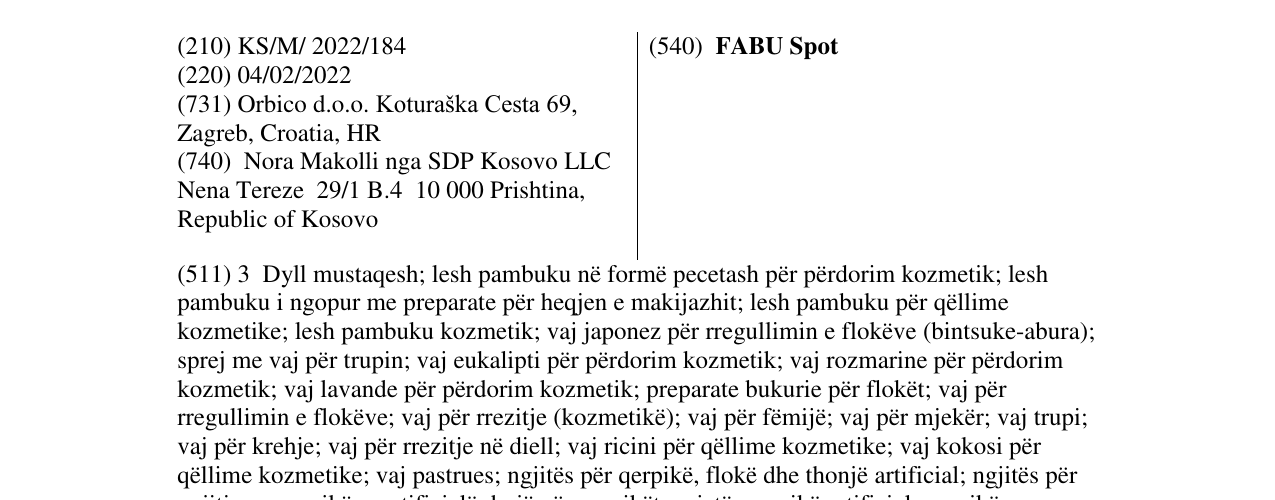 Zëri i markës FABU Spot në buletin