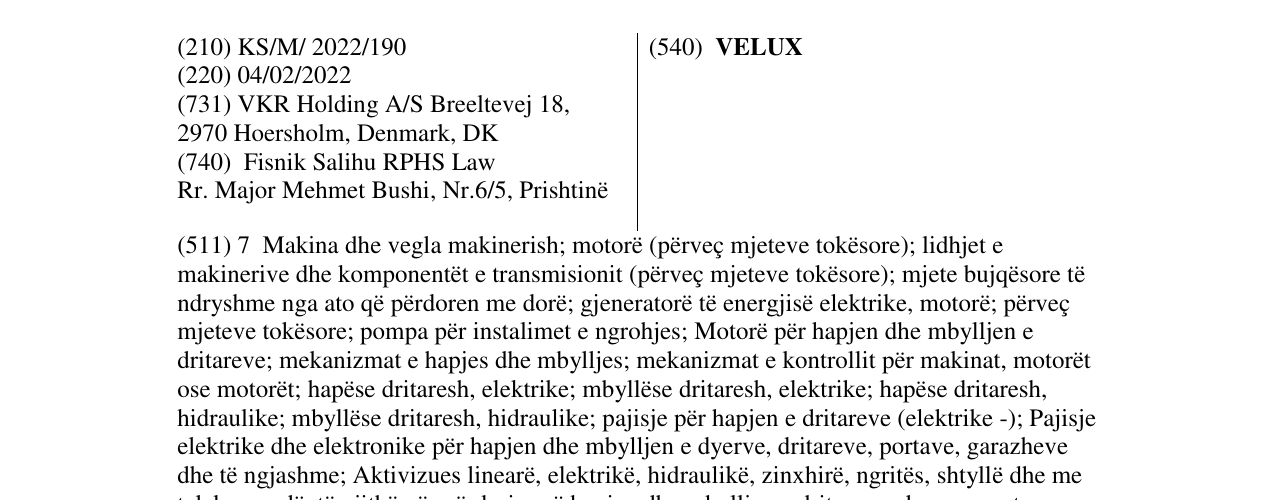 Zëri i markës VELUX në buletin