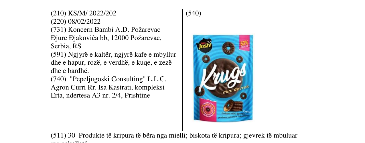 Zëri i markës Kruqs në buletin