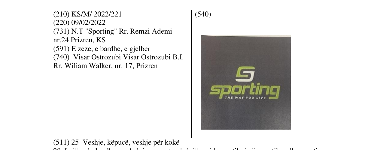 Zëri i markës sporting në buletin