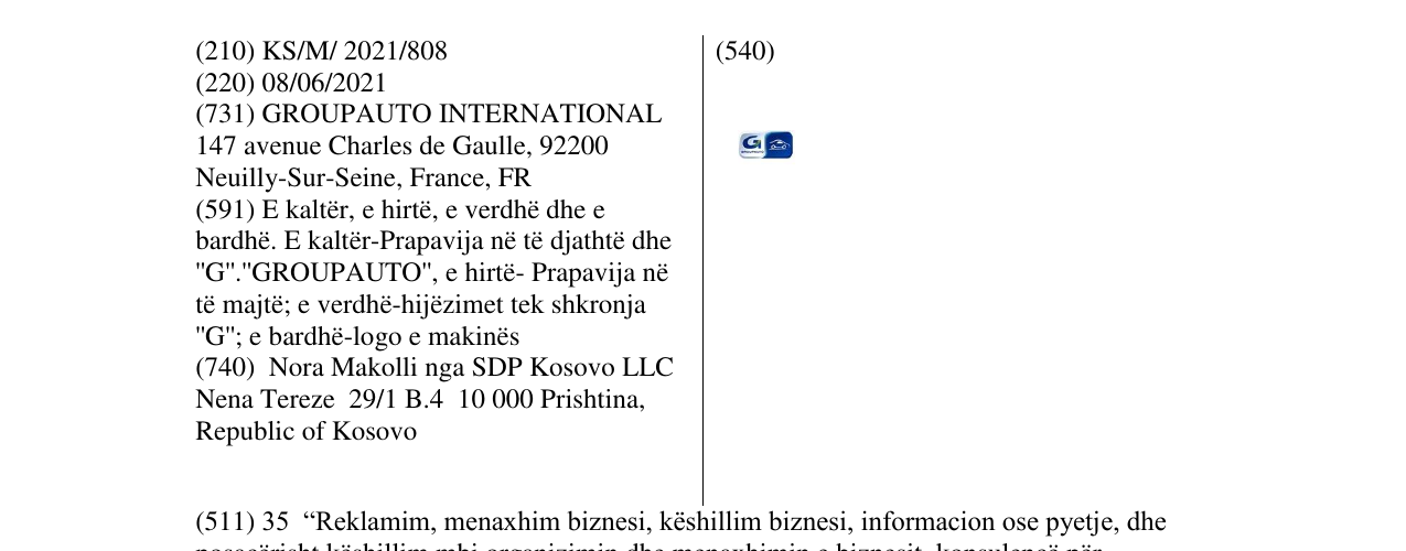 Zëri i markës group auto G në buletin