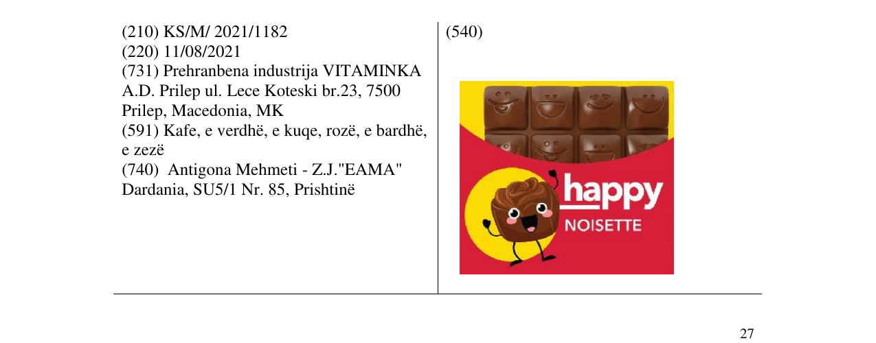 Zëri i markës HAPPY në buletin