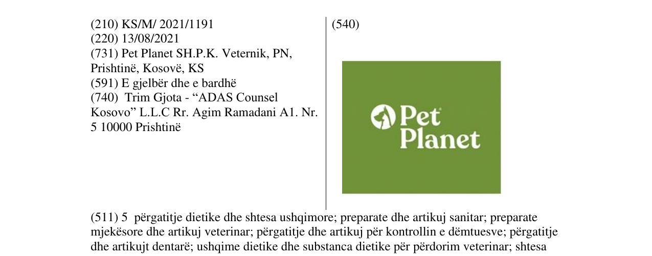Zëri i markës Markë figurative në buletin