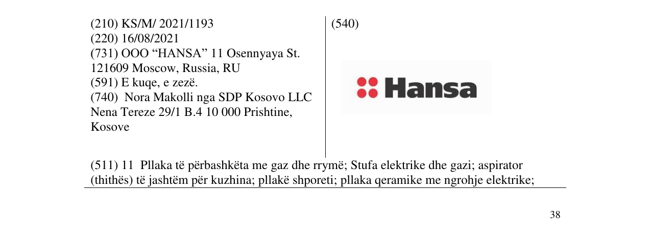 Zëri i markës Markë figurative në buletin